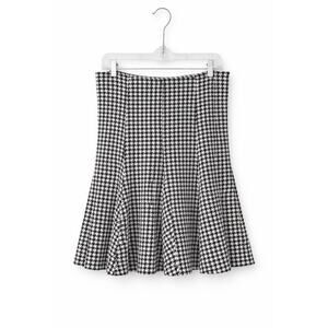 A Giannetti Italy Womens Skirt Sz 12 Houndstooth Preppy Career Office Old Money